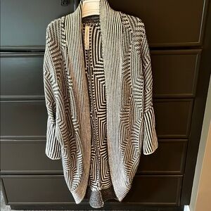 Aeropostale Gray and White dolman  sleeve Cardigan Sweater